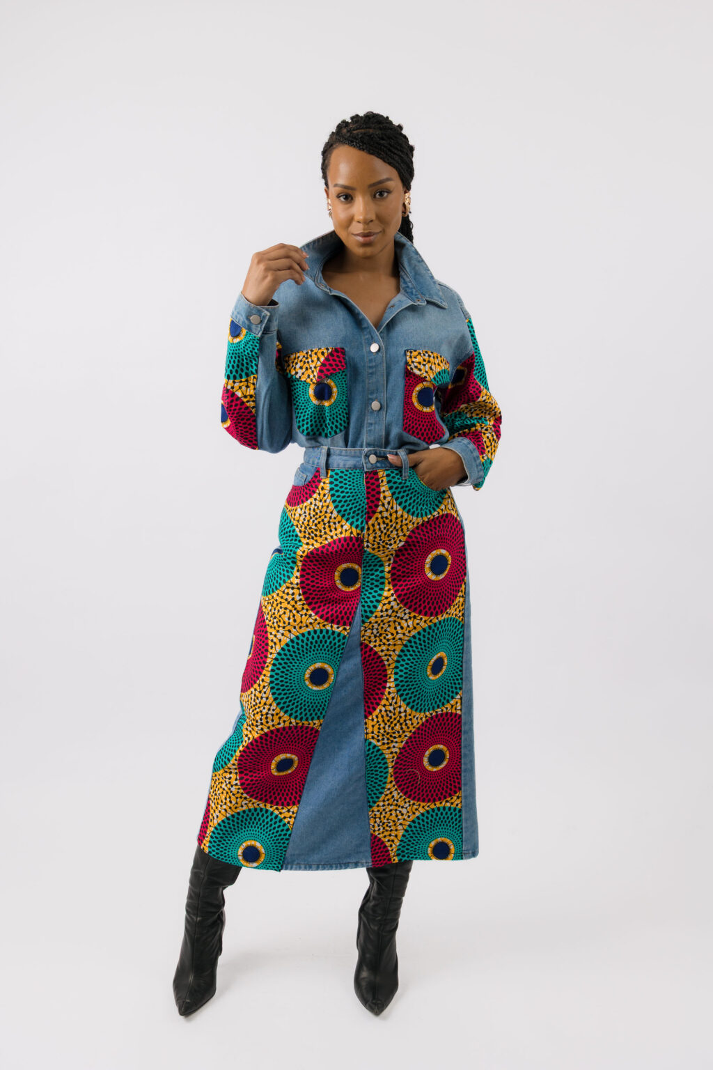 Color Disc Ankara Shirt - Image 2